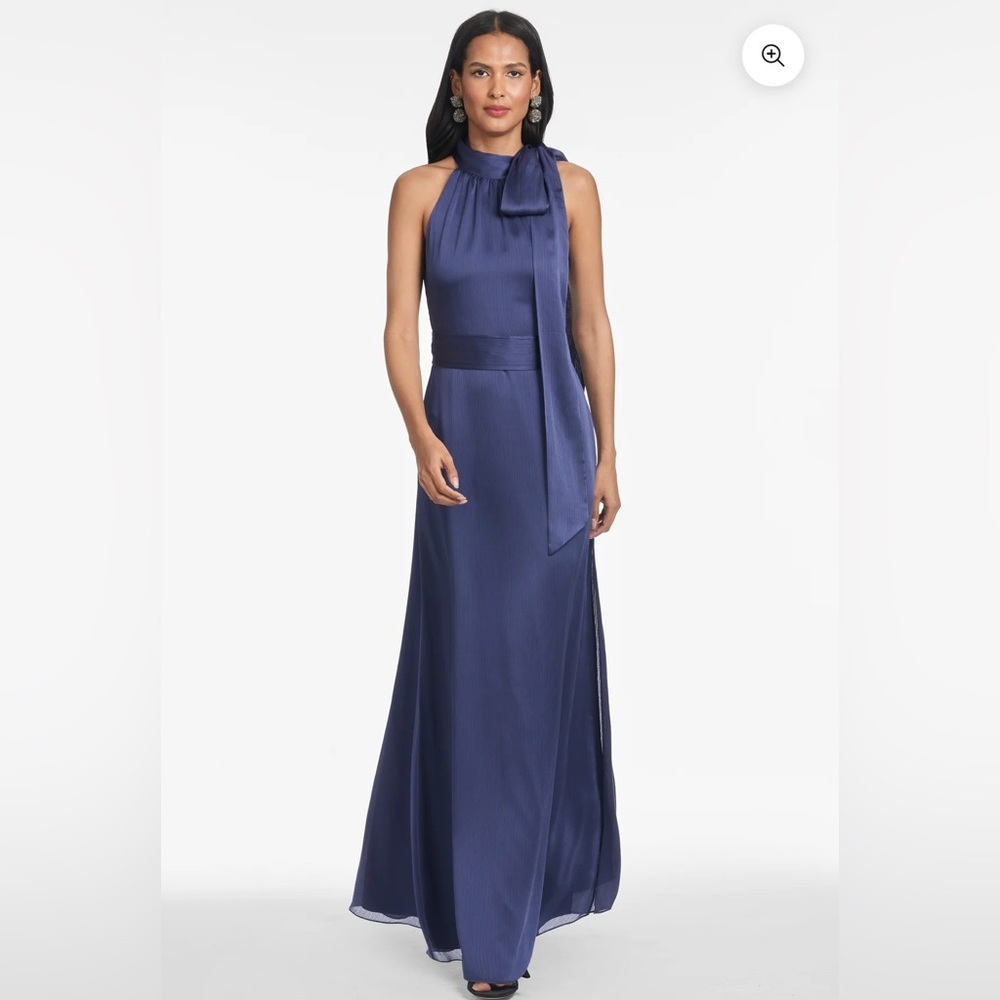 Sachin & Babi, Kayla Gown - Deep Cobalt.